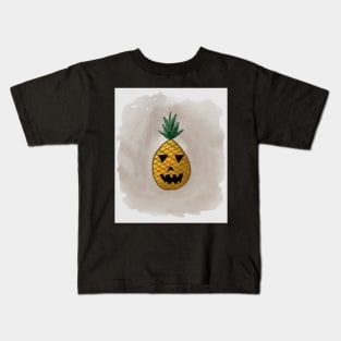 Watercolor Pineapple Jack-O’-Lantern Kids T-Shirt